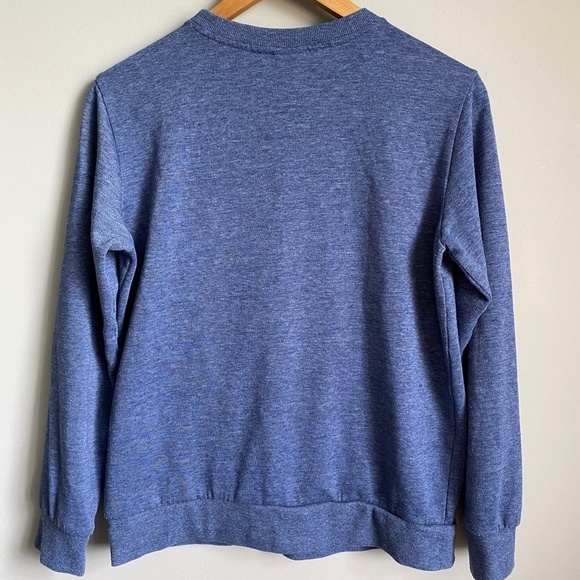 Disney Youth Mickey Mouse Purplish-Blue Long Sleeve Sweatshirt Size XL (14 - 16) - Picture 5 of 9